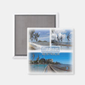 AU0106オセアニア，オーストラリア，ケアンズ，冷蔵庫 マグネット (正面/裏面)