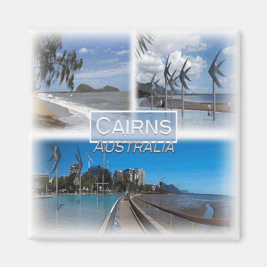 AU0106オセアニア，オーストラリア，ケアンズ，冷蔵庫 マグネット (正面)