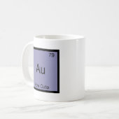 Au -おもしろいなかわいい化学要素の記号いかに コーヒーマグカップ (正面左)