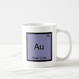 Au -おもしろいなかわいい化学要素の記号いかに コーヒーマグカップ