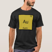 Au - オースティン市元素記号 化学 Tシャツ (正面)
