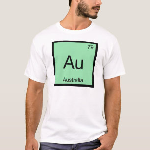 Au – オーストラリア化学要素シンボルオーストラリアT型 Tシャツ