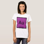 Au - ナス 化学 周期表 tシャツ (正面フル)