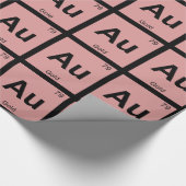 Au - 金 化学 周期表 シンボル ラッピングペーパー (角)