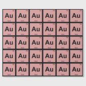 Au - 金 化学 周期表 シンボル ラッピングペーパー (フラット)