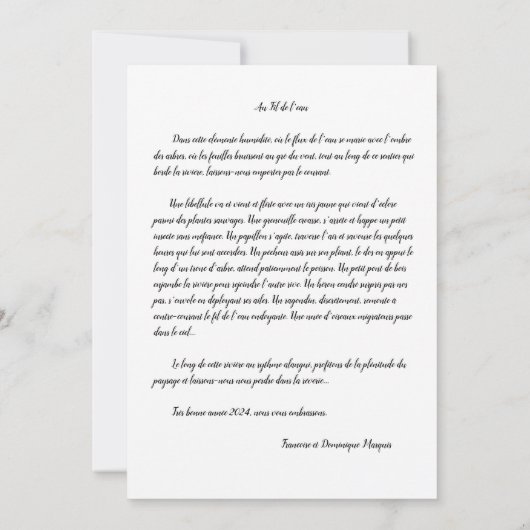 Au Fil de l'eau (裏面)