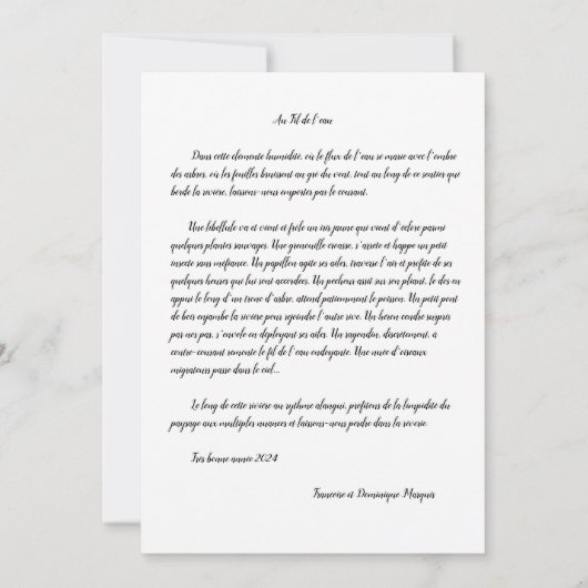 Au Fil de l'eau (裏面)