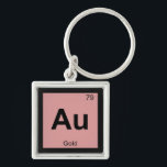 Au - Gold Chemistry Periodic Table Symbol キーホルダー<br><div class="desc">Au is for Gold 

 Support the science of chemistry while making others laugh with this line of products that take the chemical symbol from the periodic table that you're used to and give them another meaning altogether.</div>