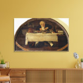 Au Gourmand'、Corcelletのショップサイン キャンバスプリント (インサイチュ (リビング))