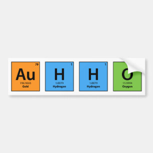 Au H2 O バンパーステッカー