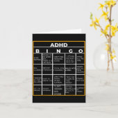 Au Mental Health Awareness Day Adhd Bingo Funny カード (黄色い花)