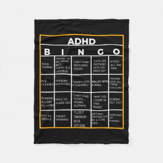 Au Mental Health Awareness Day Adhd Bingo Funny フリースブランケット