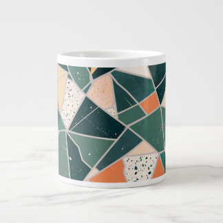 au motif géométrique abstrait ジャンボコーヒーマグカップ