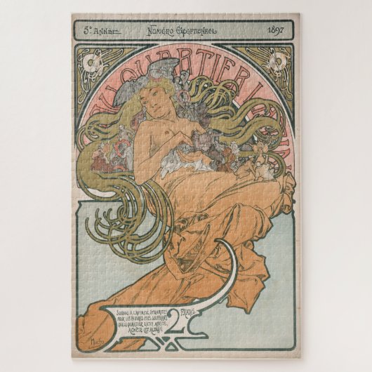 Au Quartier Latin (1897) – アルフォンスミュシャ ジグソーパズル (縦)
