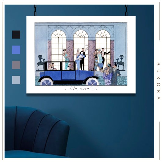 Au Revoir 1920 by George Barbier Poster ポスター