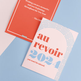 Au Revoir 2024あなたは新しい年の恋しく思カードではない シーズンカード