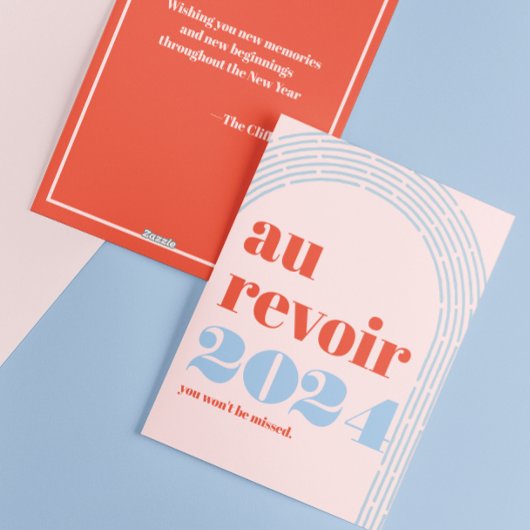 Au Revoir 2024あなたは新しい年の恋しく思カードではない シーズンカード