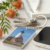 Au Sable Light House長方形キーチェーン キーホルダー (正面右)