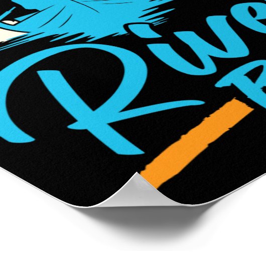 Au Sable River Rat Rafting Canoeing Fishing Boatin ポスター (角)