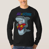 Au Some Shark Awesome Autistic Puzzle Autism Aware Tシャツ (正面)