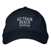 Au Train Beach Michigan Embroidered Baseball Hat 刺繍入りキャップ (正面)