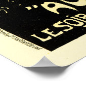 AU VIOLONへ彼女のバイオリンカフェリッシュヴィンテージパリ ポスター (角)