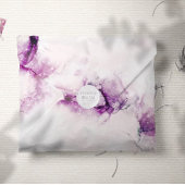 Aubergine Alcohol Ink Chic Wedding Invitation 招待状