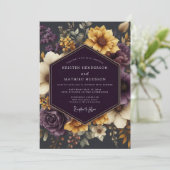 Aubergine Golden Wedding 招待状 (スタンド正面)