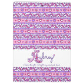 Aubreyの名前はハートを扱うクリップボード クリップボード (裏面)