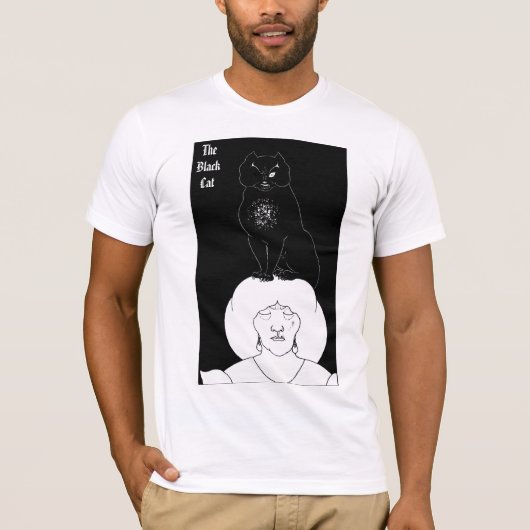 Aubrey Beardsley著ヴィンテージの黒猫のTシャツ Tシャツ (正面)