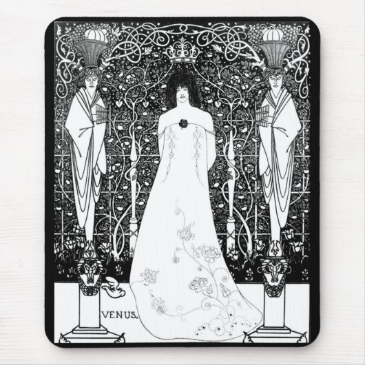 Aubrey Beardsley, Venus between the boundary God マウスパッド (正面)