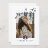 Auburn大学卒業式 | Auburn Tigers 案内状 (正面/裏面)