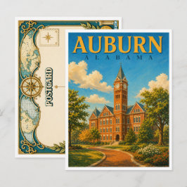 Auburn Alabama Clock Tower GeoSaga ポストカード