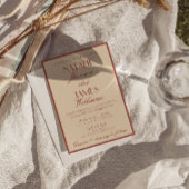 Auburn Copper Old Money QR Code Photo Wedding 招待状