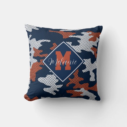 Auburn Deep-South Tiger Spirit Camo  クッション (正面)