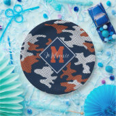 Auburn Deep-South Tiger Spirit Camo  ペーパープレート (パーティー)