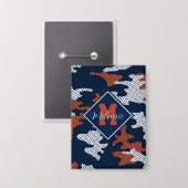 Auburn Deep-South Tiger Spirit Camo  缶バッジ (正面/裏面)