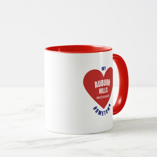 Auburn Hills Michigan Hometown Coffee Mug マグカップ (正面右)