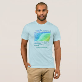 AUCルール、魚 - 緑、カスタムテキスト、ライト Tシャツ
