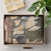 Aucasaurusの恐竜の戦い- 3Dは描写します 薄葉紙 (ギフト)