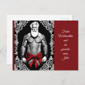 Auch der Weihnachtsmann wünscht ein frohes Fest ポストカード (正面/裏面)