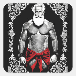 Auch der Weihnachtsmann wünscht ein frohes Fest l スクエアシール