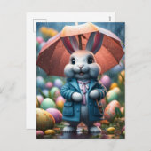 Auch im Regen werden Ostereier versteckt シーズンポストカード (正面/裏面)