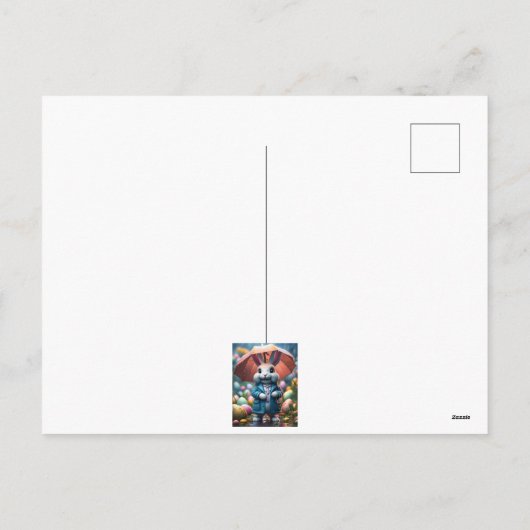 Auch im Regen werden Ostereier versteckt シーズンポストカード (裏面)