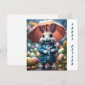 Auch im Regen werden Ostereier versteckt 招待状 (正面/裏面)