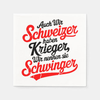 Auch wir schweizer haben Krieger スタンダードカクテルナプキン