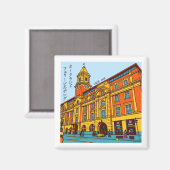 Auckland Ferry Building Pop Art Retro Magnet マグネット (正面/裏面)