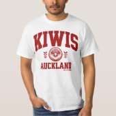 Auckland Kiwis - Vintage Style Rot Tシャツ (正面)