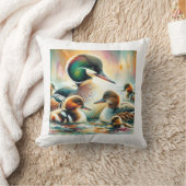 Auckland mergansers 030624AREF111 - Watercolor クッション (ブランケット)