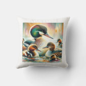 Auckland mergansers 030624AREF111 - Watercolor クッション (裏面)